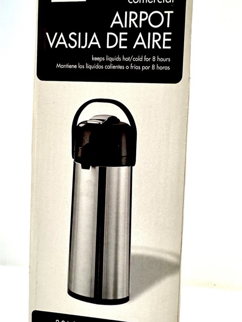 NEW Airpot 2.2 L Commercial Grade COFFEE DISPENSER Glass Liner 8 hrs Retention